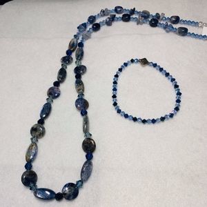 Pacific Blue Stone Jewelry Set